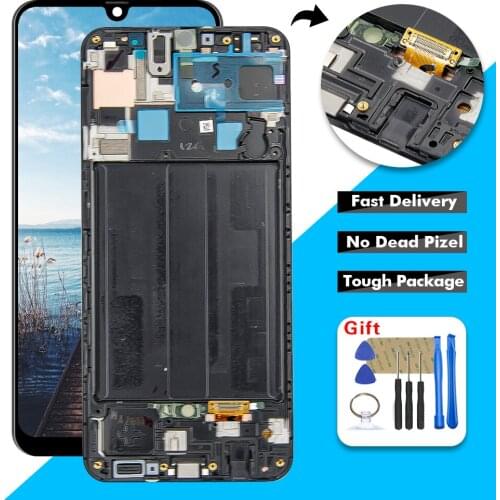 6.4" LCD For Samsung Galaxy A50S A507 A507F/DS A507FN/DS A507W A507F LCD Display Touch Screen Digitizer Glass Assembly + Frame