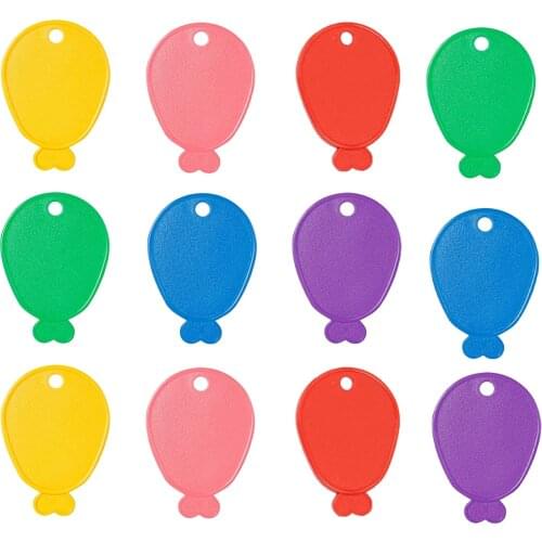 12pcs Plastic Balloons Shaped Weights For Helium Balloons Colorful Balloon Pendants Weights For Kids Birthday Parties Wedding