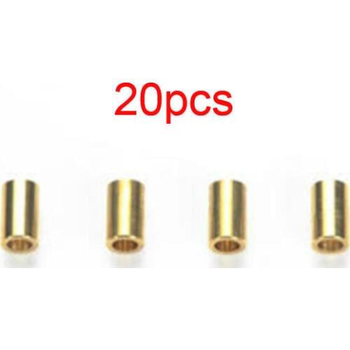 20pcs Double Rollers Brass Tube Tamiya Mini 4WD Parts Self-made Learning Piece Two Sections Guide Wheel Brass Tube 94801