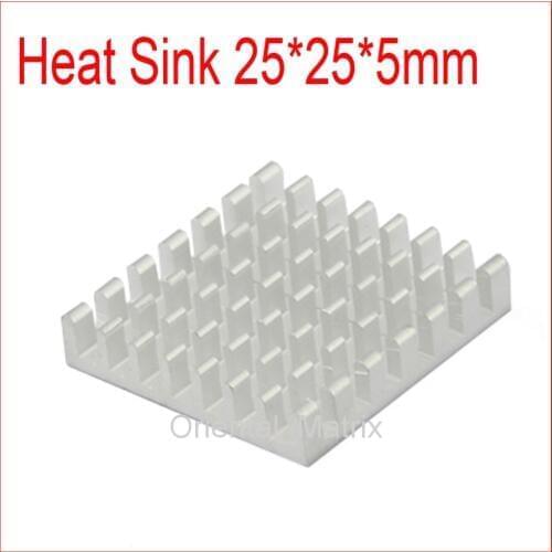 Free Shipping 20pcs 25*25*5mm HeatSink Heat Sink Radiator Small Radiator - Silver