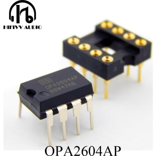 Double channel OP Amplifier OPA2604AP opa2604 op amp operational amplifier Gift of Gold-plated IC Socket