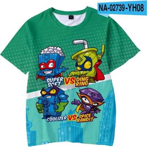 Boys Super Zings Sonic Print Clothes Baby 3D Funny T-Shirts Kids Superzings Clothing Boys Graphic T Shirts Anime Among Eboy