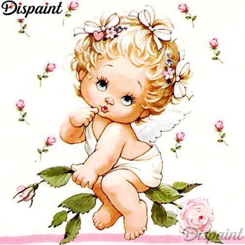 Dispaint Full Square/Round Drill 5D DIY Diamond Painting "Flower baby" Embroidery Cross Stitch 3D Home Decor A11909