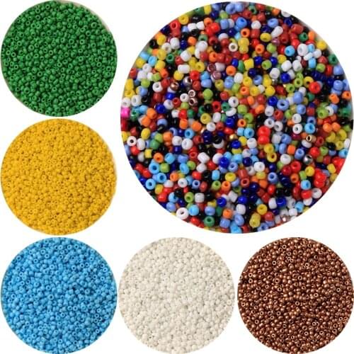 Multicolor 2/3/4mm Czech Glass Seed Beads Round Straight Hole Beads For Jewelry Making DIY Charm Bracelet Necklace