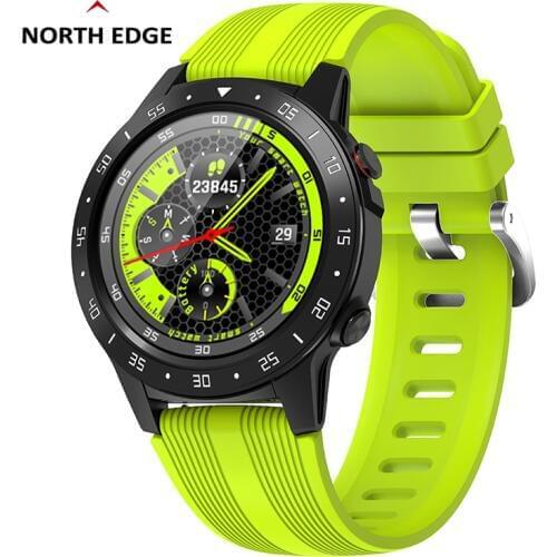 NORTH EDGE Mens Smart Watch GPS Full Screen Heart Rate Blood Pressure Sports Watch Altimeter Barometer Compass IOS Android