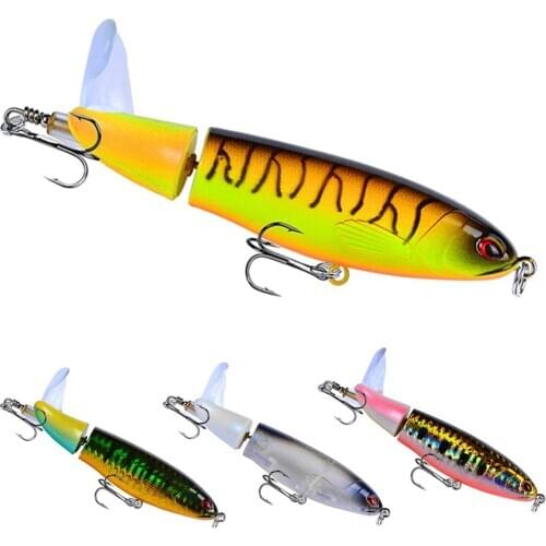 11cm 15g Propeller Rotating Tail Simulation Fish Fishing Lure Bait with Hook