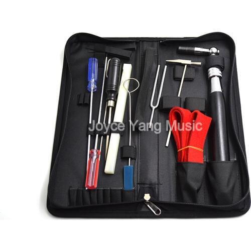 Set of 10pcs Piano Tuning Maintenance Tools Kit For Piano Tuning Wrench Wooden Handle Accessories with Case Free Shipping