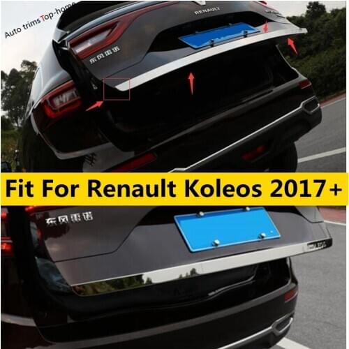 Yimaautotrims Stainless Steel Exterior Kit Fit For Renault Koleos 2017 - 2020 Rear Trunk Tailgate Door Bottom Lid Cover Trim