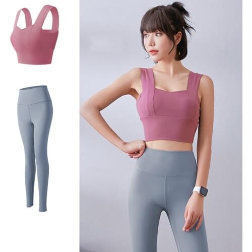 New Arrival High Quality Elastic Fabric Sports Yoga Set for Women Sexy Running Boxing Cycling Gym Bras Pants Breathable Suit