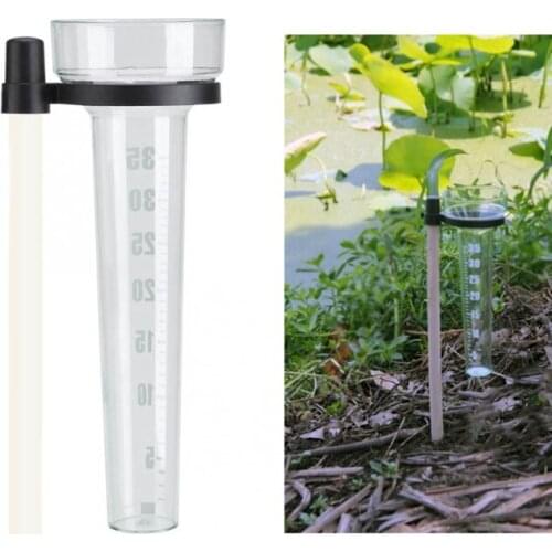 Outdoor Rain Gauge Plastic Rain Gauge with Holder Rain Collector Garden Farm Rainfall 35mm Capacity 9.5 inch