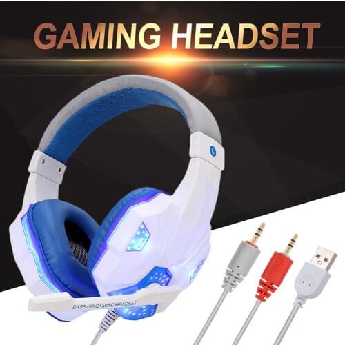 Wired Gamer Headphone LED Light PC Gaming Headset For PS4/PS5 Luminous Earphone Headset Headset Game Accessories
