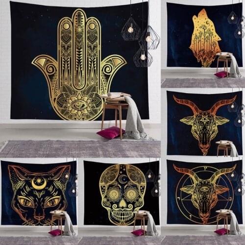 Sun and Moon Psychedelic Wall Tarots Tapestry Altar Tarots Cloth Divination Accessories with Art Chakra Home Decorations