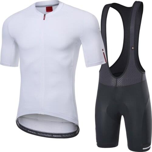 Santic Cycling Suits Cyling Jersey Bib Shorts MTB Sets Bicycle Clothes Riding Summer Bike Clothing Set Multiple Colors s-4XL
