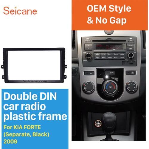Seicane Fabulous Separate Double Din Car Radio Fascia DVD Frame CD Trim for 2009+ KIA FORTEIns tallation Panel Adaptor
