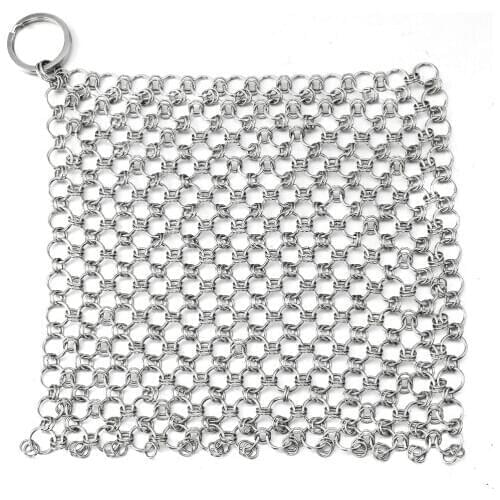 Kitchen Tool Pan Brush 10x10cm Cleaner Cookware Ring Stainless Steel Cast Iron Rust Remover Scraper Kit Metal Cleaning Brush