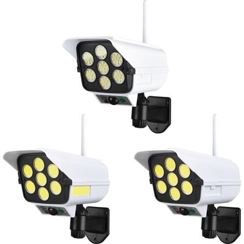 Solar LED Light Security Simulation Camera Outdoor Motion Sensor Solar Street Light Spot Home Light Solar Garden Light Supplies