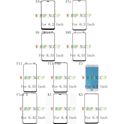 Touch Screen Glass For OPPO A7n A7x A83 A9 2019 A9X F11 PRO F3 Find K1 K3 PCDM00 PCDT00 PCEM00 CPH1969 PBCT10 PBCM10 PCGM00 PCGT