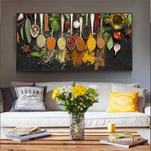 Herbs and Spices Cooking Canvas Kitchen Wall Decoration Art Posters and Prints Canvas Painting Home Art Pictures Painting