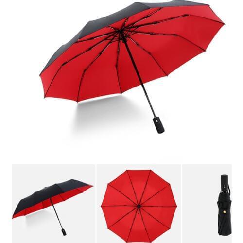 Windproof Double Folding Umbrella Full Automatic Female Male Ten Bone Car Luxury Large Business Umbrellas Men Rain Women Gift