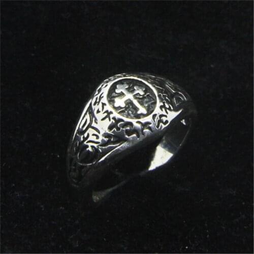 Size 6-10 Dropship 925 Sterling Silver Cross Ring Newest Lady Girls S925 Fashion Cross Ring
