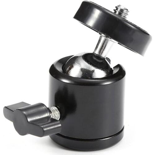 1/4 Hot Shoe Tripod Mount Camera Head Ball Adapter Cradle Ball Head With Lock LED Light Flash Bracket Holder For DSLR DV Cameras