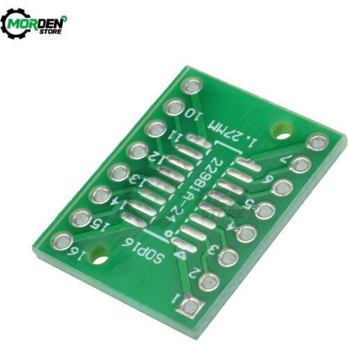 10Pcs TSSOP16 SSOP16 SOP16 to DIP16 Transfer Board DIP Pin Board Pitch Adapter PCB 0.65/1.27mm IC Adapter