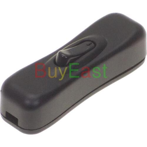 10 PCS) Inline On/Off Table Lamp Desk Light Cord Cable Switch AC110~250V 2A Black