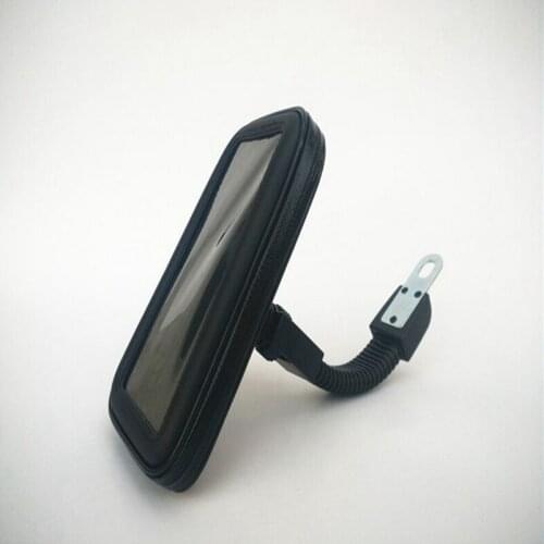 100pcs/lot Motorcycle Phone Holder Rearview Mirror Mount Mobile Phone Holder Waterproof Case Bag for iphone