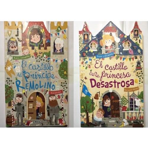 2 Books Parent Child Kids Spanish Book Early Education Enlightenment Cute Picture Interesting Story Libros Book Age 5 up