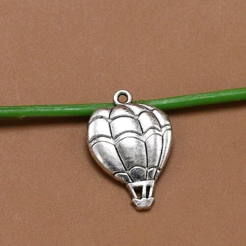 BULK 30 Zinc Alloy Hot Air Balloon Charms Travel Pendant DIY Jewelry Finding 25*17mm