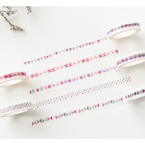 30pcs Kawaii Washi Tape Stationery Creative Japanese Paper Mini Sticker Tape Decorative for DIY Masking Tape School Supplies