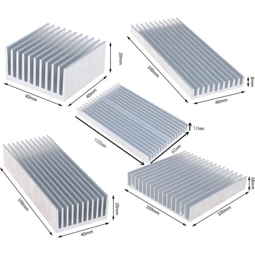 5 sizes Aluminum Alloy Heatsink Cooling Pad For High Power LED IC Chip Cooler Radiator Heat Sink