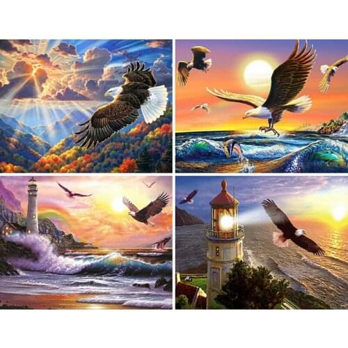 5D DIY Diamond Painting Full Square Eagle Animal Home Decoration Embroidery Handcraft Art Kits