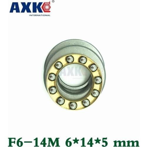 Axk 10pcs Free Shipping Axial Ball Thrust Bearings F6-14 M 6*14*5 Mm Plane Thrust Ball Bearing Abec5