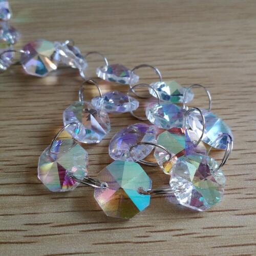 14mm 5Meters Coating AB Wedding Decorations Home And Curtain Decoration Garland Strand Glass Crystal Bead Garland