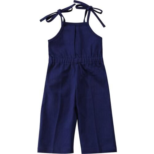 1-7Y Newborn Toddler Kids Baby Girl Summer Denim Romper Summer Sleeveless Strap Jean Fashion Outfits Sunsuit Clothes