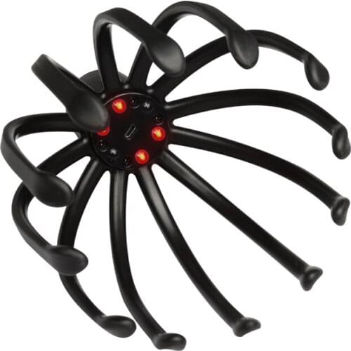 USB Electric Scalp Massager Octopus Massager Head Acupoint Therapeutic Claw Vibration Massag Relieve Fatigue Stress Relief