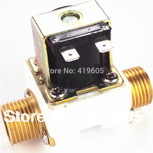 2PCS/lot Solenoid valve 1/2" 12V 220V 24V Electronic valve filter Copper joints High quality PP