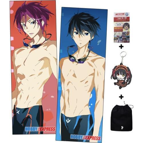 Hobby Express Dakimakura Japanese Otaku Husbando Hugging Body Pillow Cover Free! Dive to the Future RinHaru ADP66044