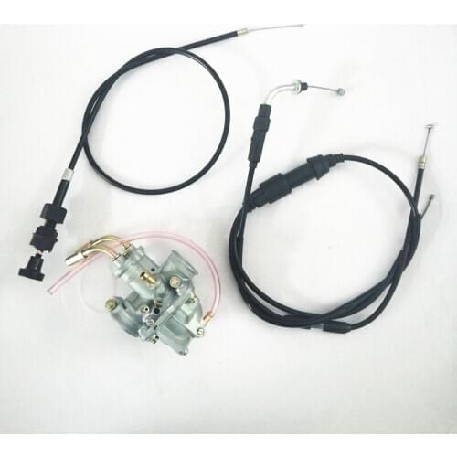 Motorcycle CarburetorPW50 Carb with Throttle Gas Choke Cable line FOR Yamaha PY50 QT50 PW50 PW 50 Y-Zinger 1981 - 2009 DIRT