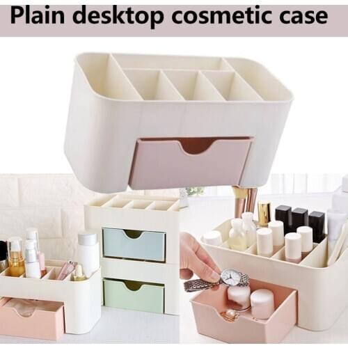 Hot Cosmetics Storage Box With Drawer Makeup Jewelry Organizer Desktop Lipstick Nail Oil Container Beauty Cosmetic Case