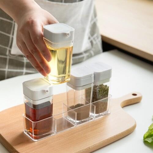 Kitchen accessories Transparent Edible oil tank pepper shaker seasoning pot salt sugar bottle Soy sauce bottle vinegar bottle