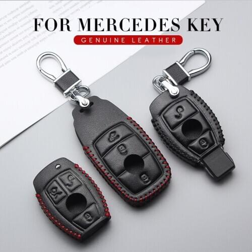 KUKAKEY Auto Parts Key Bag Shell Skin Car Key Cover Case For Mercedes Benz Accessories W204 W203 W205 W210 W211 Car Styling