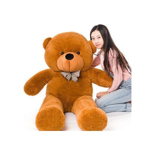 Stuffed animal 47 inch dark brown Teddy bear plush toy soft doll throw pillow gift w1681