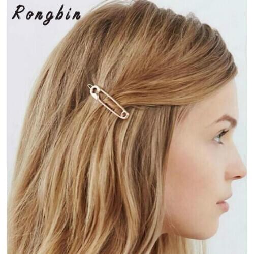 Delicate and playful Affordable Promotion Big silver color pin simple metal Nice gifts Hair Accessories Hairpin