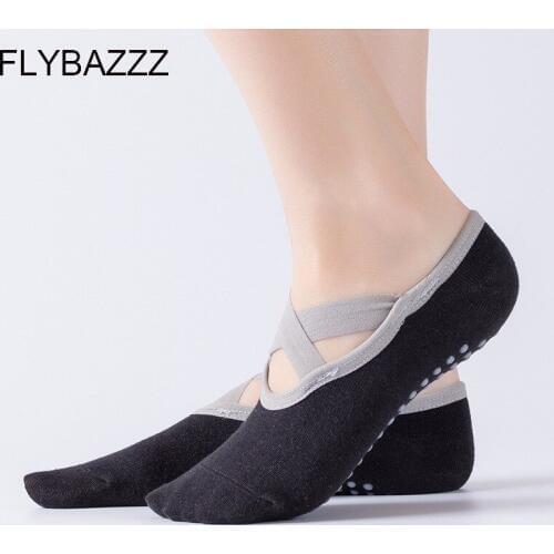 New Women Professional bound Anti Slip Bandage Sports Yoga Socks Ladies Breathability Pilates Ballet Socks Dance Sock Slippers