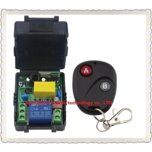 New AC220V 1CH RF Wireless Remote Control Switch System Transmitter with Two-button Receiver Smart Home Switch