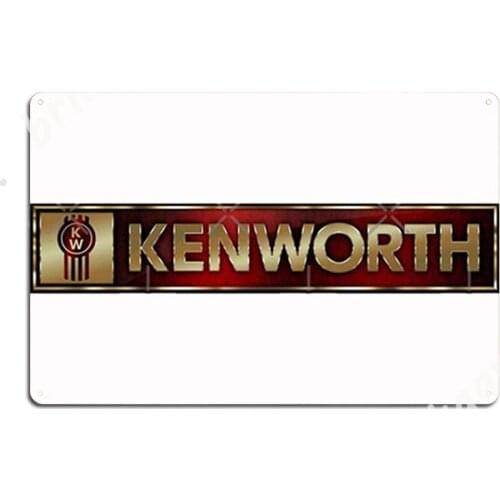 Kenworth Truck Original Red And Gold Award Plaque Metal Signs pub Garage Wall Decor Club Party Customize Tin sign Posters