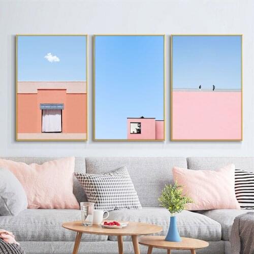 Landscape Blue Sky And White Clouds Canvas Painting Poster Print Wall Art Picture For Living Room Home Decor Frameless