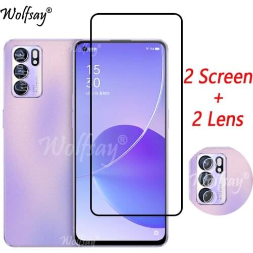 Full Cover Tempered Glass For Oppo Reno 6 5G Screen Protector For Oppo Reno 6 5G Camera Glass For Oppo Reno 6 Pro Plus 5G Glass